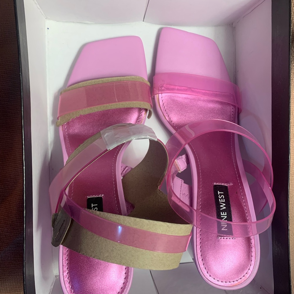 Nine West Pink and Tan Women's Sandals TENIA3